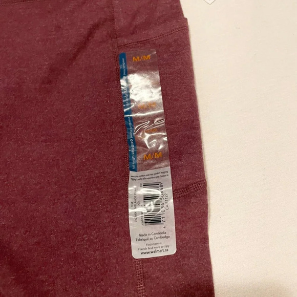 Athletic Works Mid Rise Leggings With Pockets Dri More Tech Size Medium - Picture 3 of 15